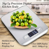Digital Kitchen Scale 5kg/1g with LED Display