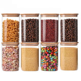 Glass Storage Jars with Bamboo Lids