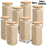 Glass Storage Jars with Bamboo Lids