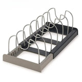 7-Grid Telescopic Pot & Pan Organizer Rack