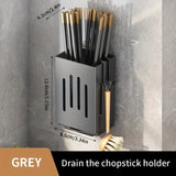 Wall-Mounted Chopstick Holder with Water Tray