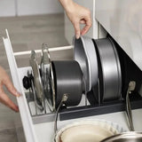 7-Grid Telescopic Pot & Pan Organizer Rack