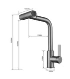 Stainless Steel Gunmetal Gray Kitchen Faucet