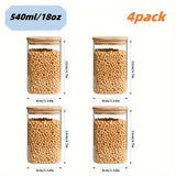 Glass Storage Jars with Bamboo Lids