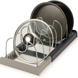 7-Grid Telescopic Pot & Pan Organizer Rack