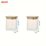 Glass Storage Jars with Bamboo Lids