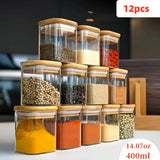 Glass Storage Jars with Bamboo Lids