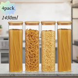 Glass Storage Jars with Bamboo Lids