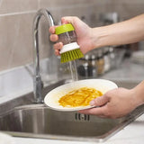 Soap Dispensing Dish Brush with Tray