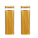 Glass Storage Jars with Bamboo Lids