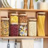 Glass Storage Jars with Bamboo Lids