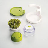 Soap Dispensing Dish Brush with Tray