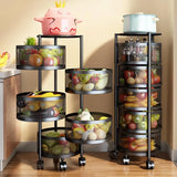 5-Layer Rotating Stainless Steel Storage Rack