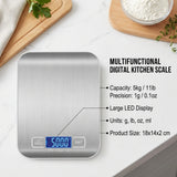 Digital Kitchen Scale 5kg/1g with LED Display