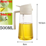 2-in-1 500ml Oil Spray Bottle Dispenser