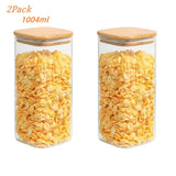 Glass Storage Jars with Bamboo Lids