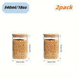 Glass Storage Jars with Bamboo Lids