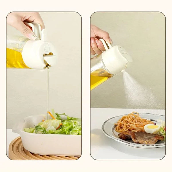 2-in-1 500ml Oil Spray Bottle Dispenser