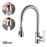 Brushed Nickel Pull-Out Kitchen Faucet Mixer