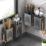 Wall-Mounted Chopstick Holder with Water Tray