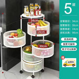 5-Layer Rotating Stainless Steel Storage Rack
