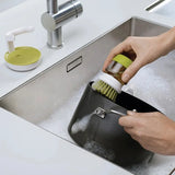 Soap Dispensing Dish Brush with Tray