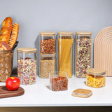 Glass Storage Jars with Bamboo Lids