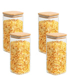 Glass Storage Jars with Bamboo Lids