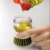 Soap Dispensing Dish Brush with Tray