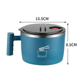 Stainless Steel Instant Noodle Bowl with Lid & Drain
