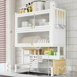 Dish Rack with Utensil Holder for Sink