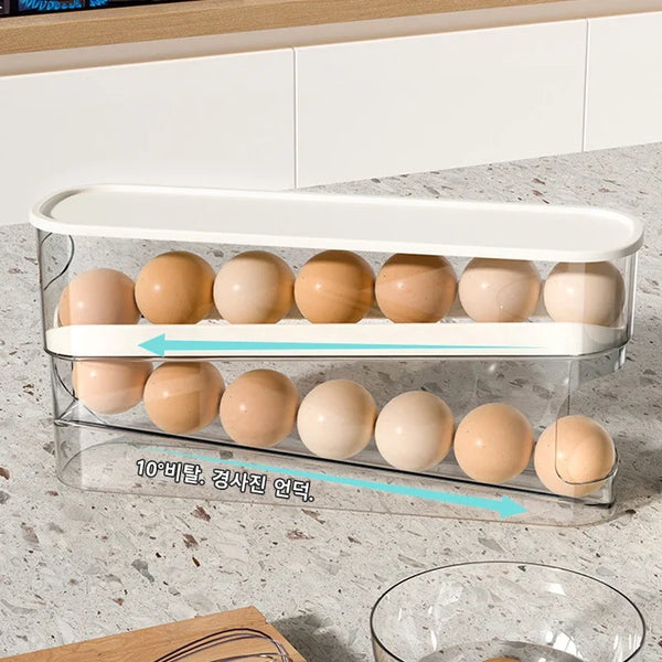 Slide-Type Automatic Egg Roller Storage Rack