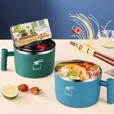 Stainless Steel Instant Noodle Bowl with Lid & Drain