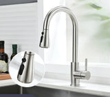 Brushed Nickel Pull-Out Kitchen Faucet Mixer