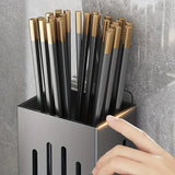 Wall-Mounted Chopstick Holder with Water Tray