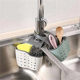 Adjustable Sink Faucet Hanging Organizer Basket