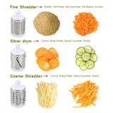 Manual Rotary Cheese Grater & Vegetable Cutter