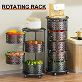 5-Layer Rotating Stainless Steel Storage Rack
