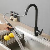 Brushed Nickel Pull-Out Kitchen Faucet Mixer